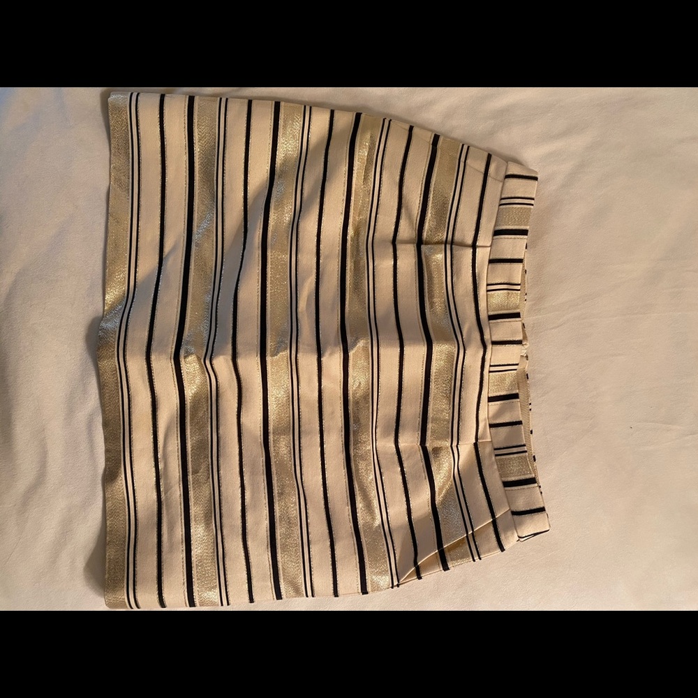 EUC J Crew Metallic Striped skirt